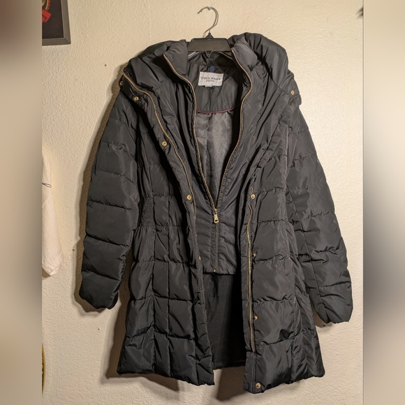 cole Haan Signature Women's Black Puffer Jacket Size S/P Pre-owned - Picture 1 of 10
